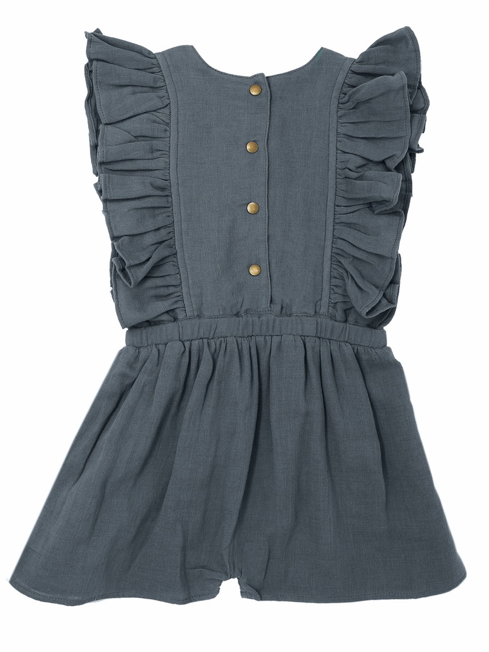 3T NWT L'ovedbaby Girls Organic Muslin Ruffle Bodysuit-Moonstone